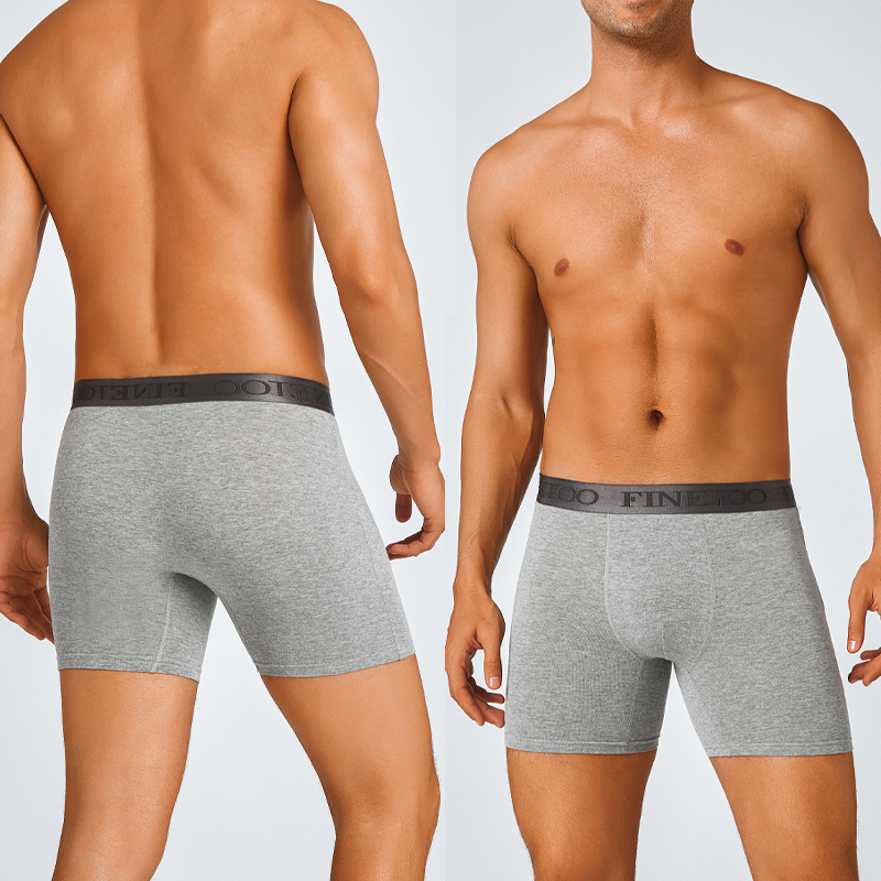 2 個綿ロングボクサー男性用下着プラスサイズロングレッグボク - Boxer Brief Pack Cotton のレビューと価格