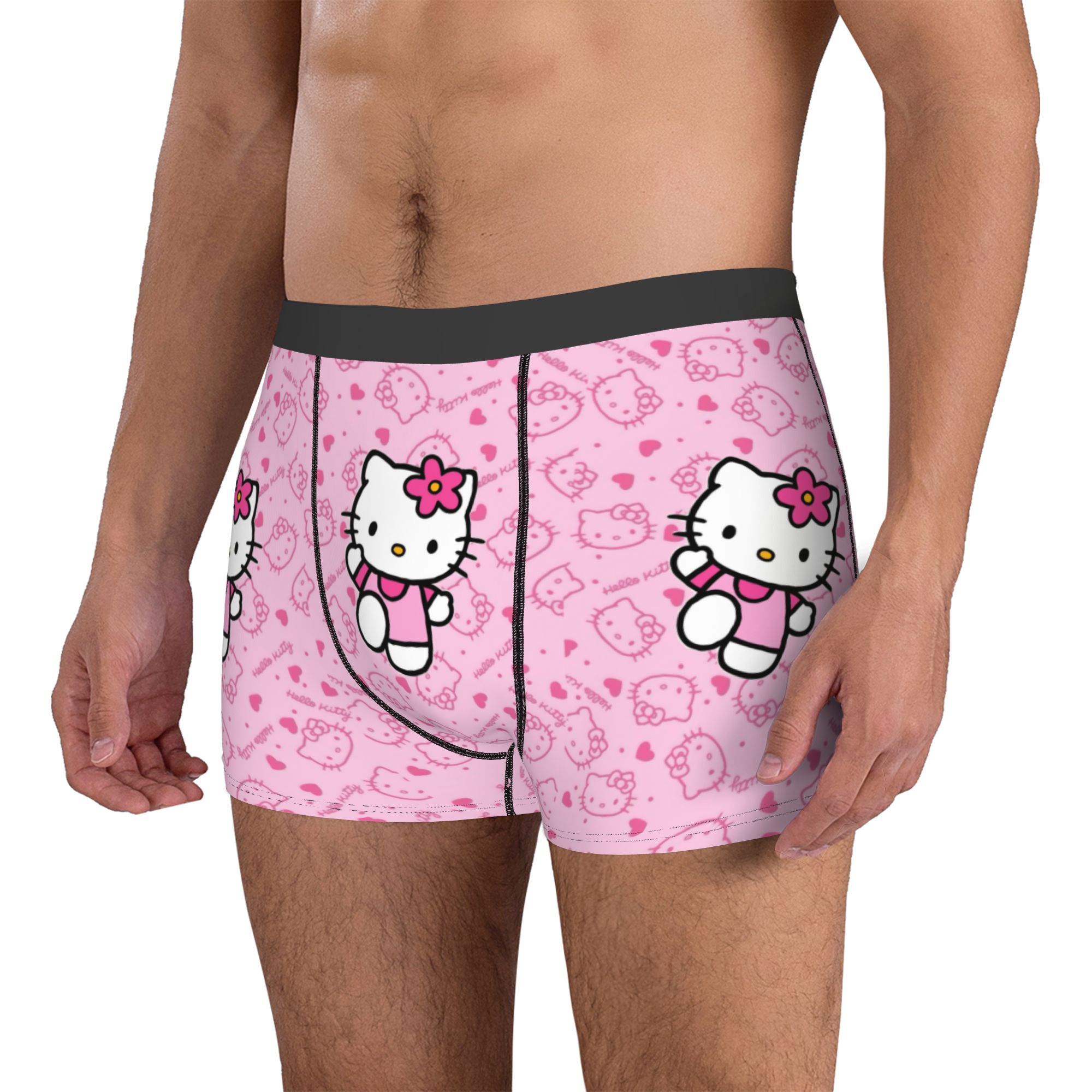 女の子子猫下着男性プリントピンクかわいい漫画ボクサーブリーフ - Boxer Shorts Modal のレビューと価格
