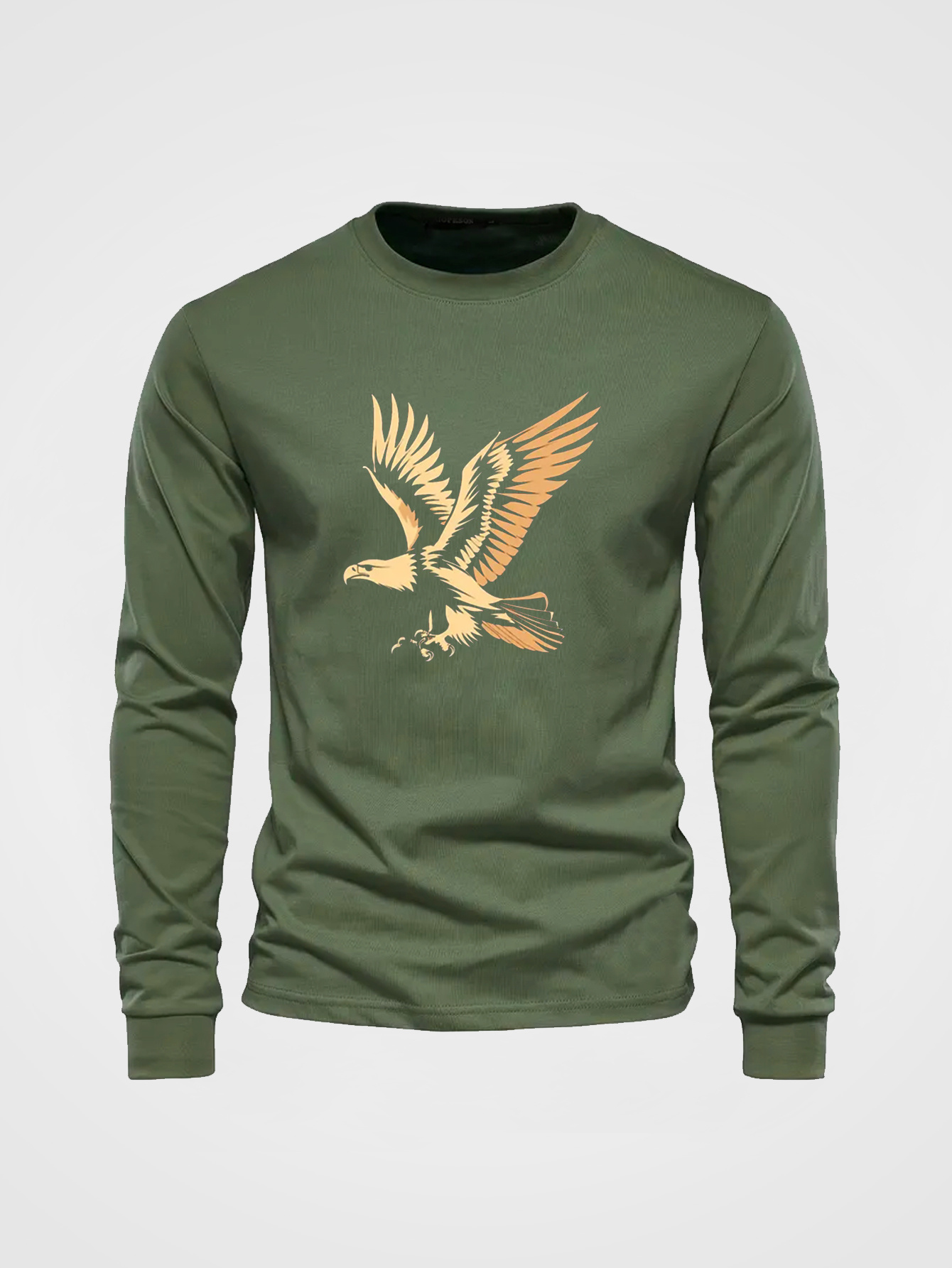 100%コットン メンズ クルーネック 長袖Tシャツ ルーズ - Undershirt Crew Neck のレビューと価格
