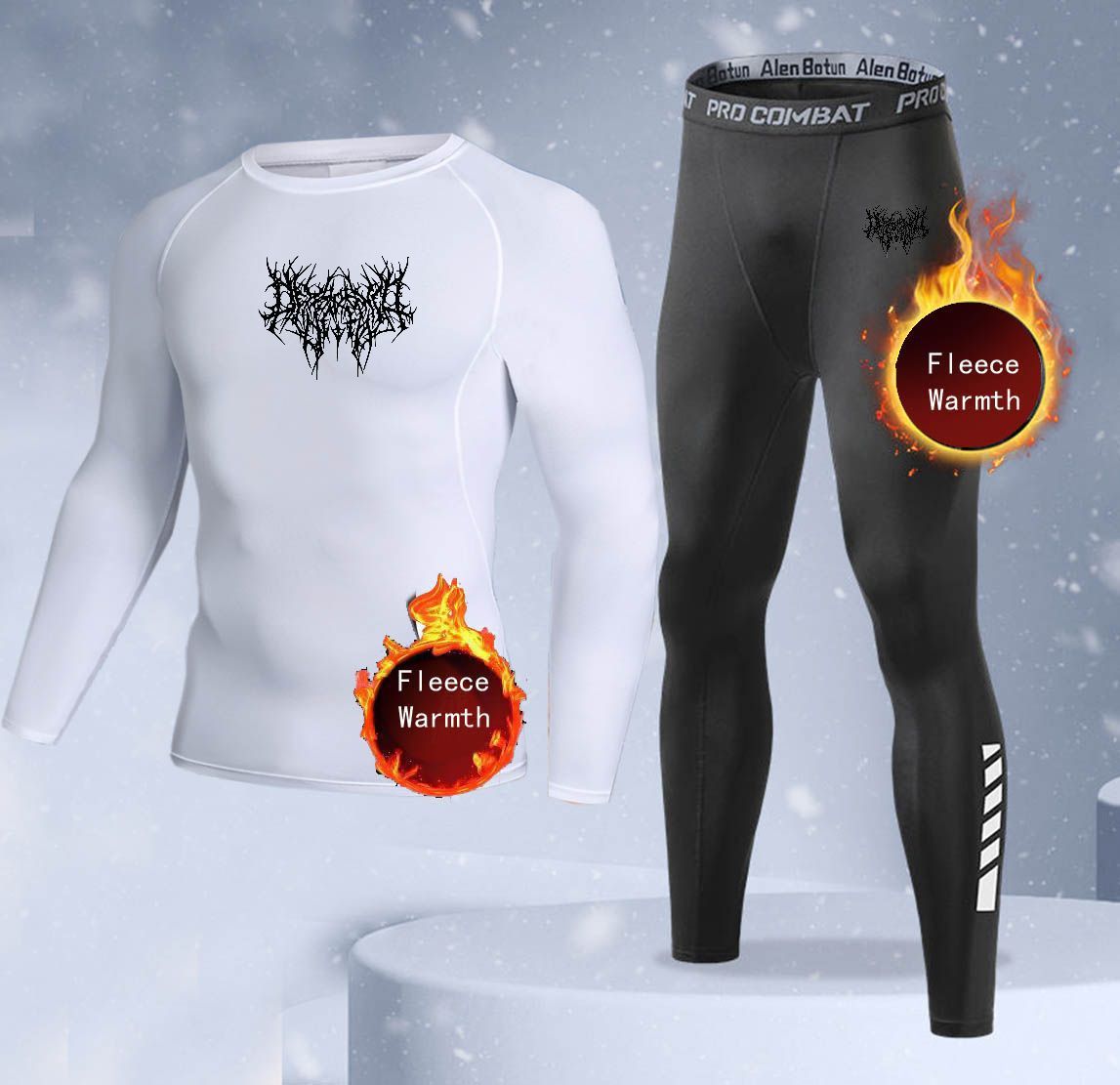 新作2ピース冬用保温メンズ下着セット フリースサーマルアンダ - Thermal Long John のレビューと価格