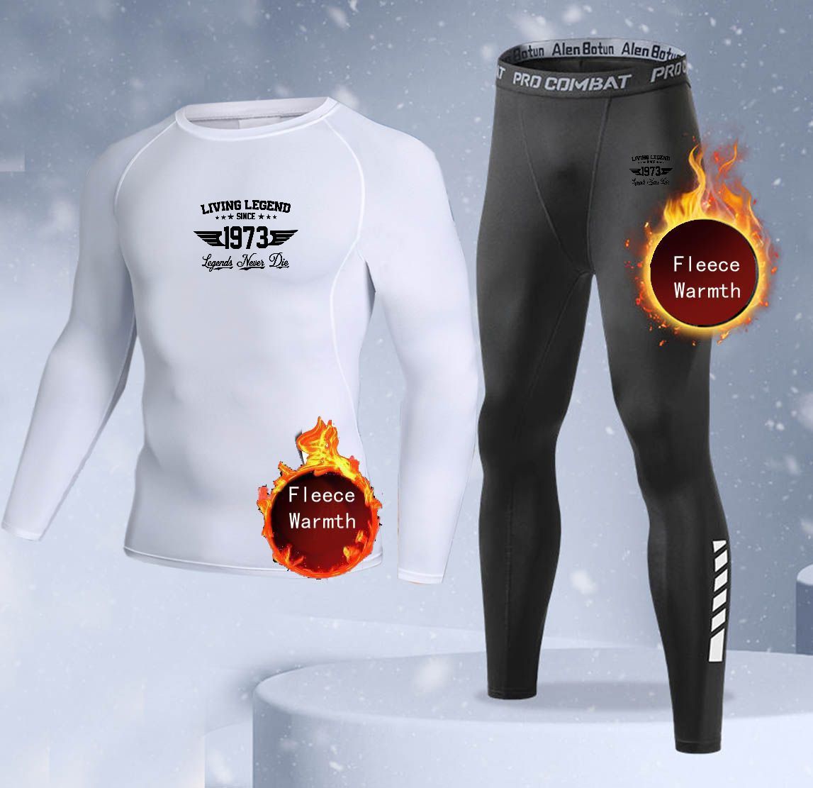 新作2ピース冬用保温メンズ下着セット フリースサーマルアンダ - Thermal Long John のレビューと価格