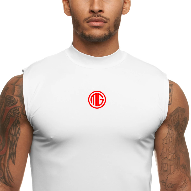 夏メンズドライコンプレッションベストタイトな服ジムワークアウ - Sleeveless Undershirt のレビューと価格