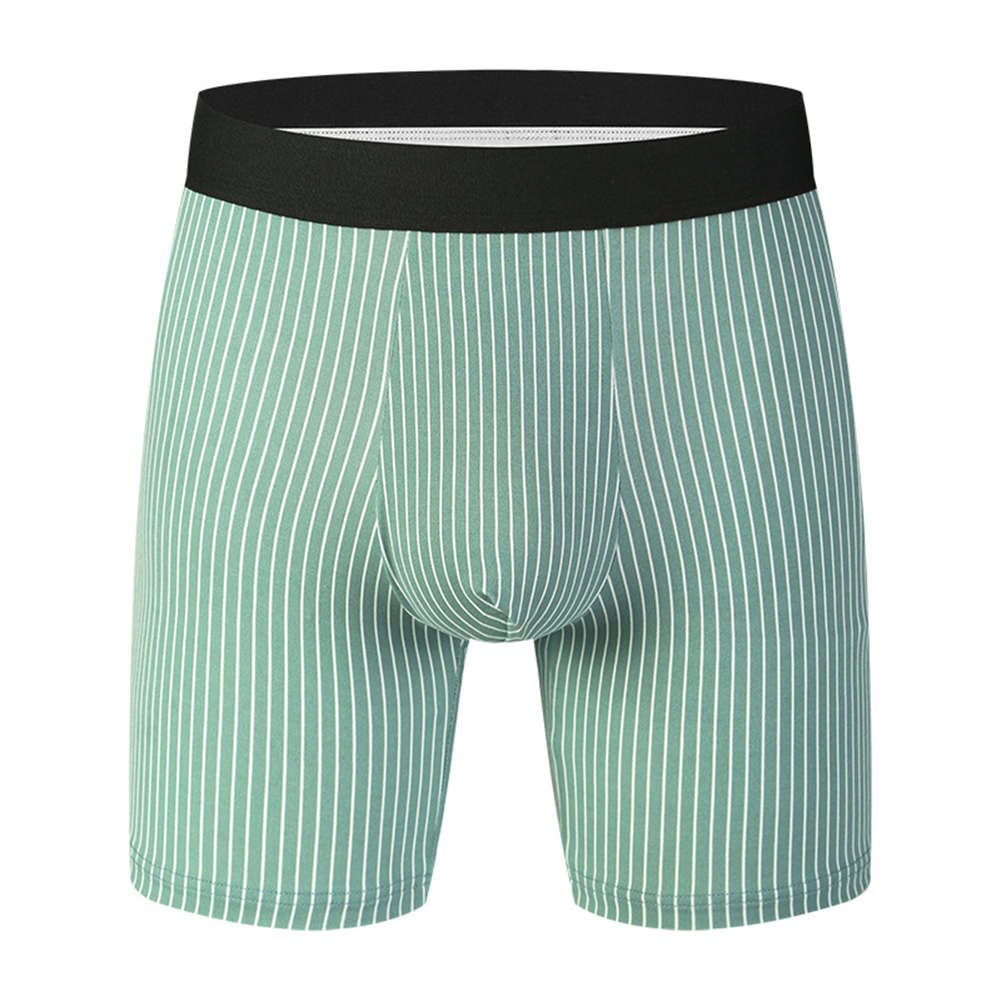 ストライプ男性ロングレッグボクサー通気性パンティーボクサーシ - Long Leg Trunk Men のレビューと価格