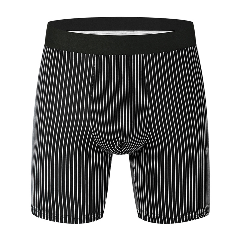 ストライプ男性ロングレッグボクサー通気性パンティーボクサーシ - Long Leg Trunk Men のレビューと価格