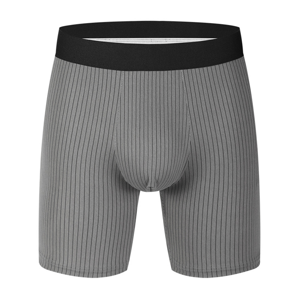 ストライプ男性ロングレッグボクサー通気性パンティーボクサーシ - Long Leg Trunk Men のレビューと価格