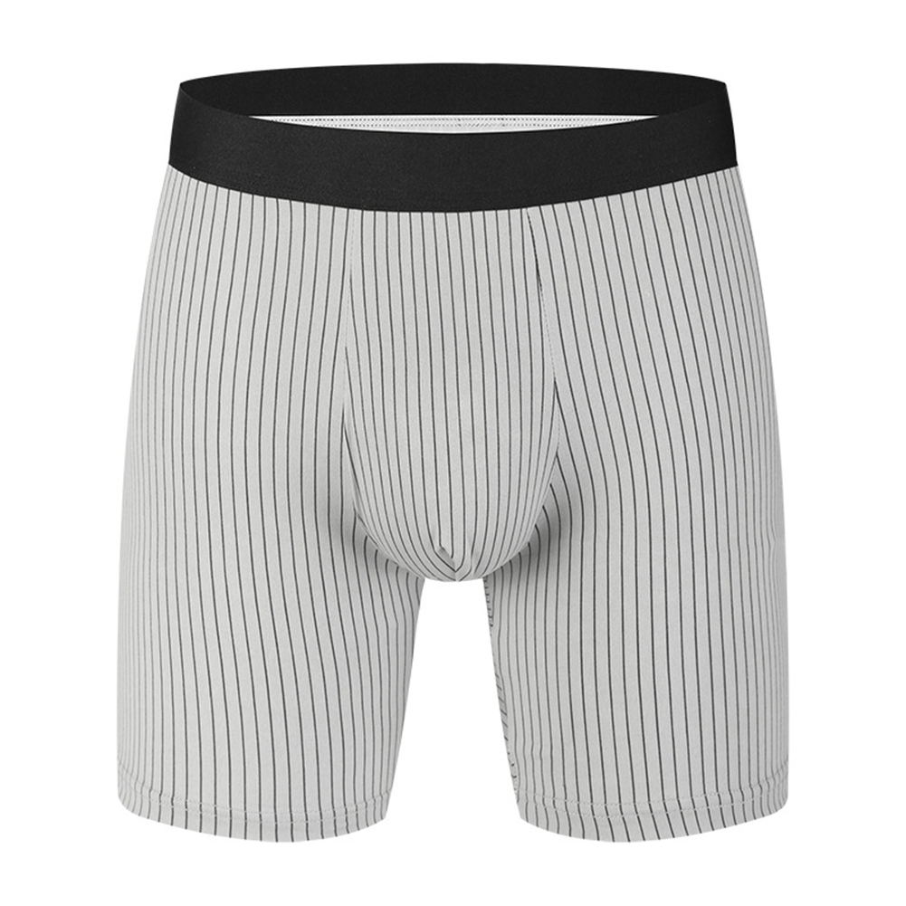 ストライプ男性ロングレッグボクサー通気性パンティーボクサーシ - Long Leg Trunk Men のレビューと価格