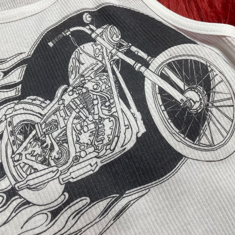 リブ編みタンクトップ、Flamin' Motorcycle  - Tank Top Ribbed のレビューと価格