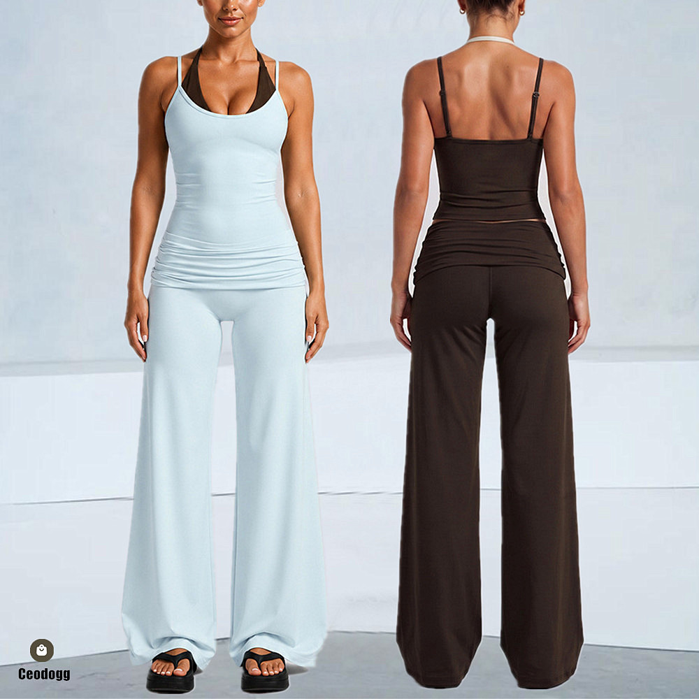 パッド入り レディース ドット柄 ホルターネック ダブルスト - Suspender Tank Top のレビューと価格