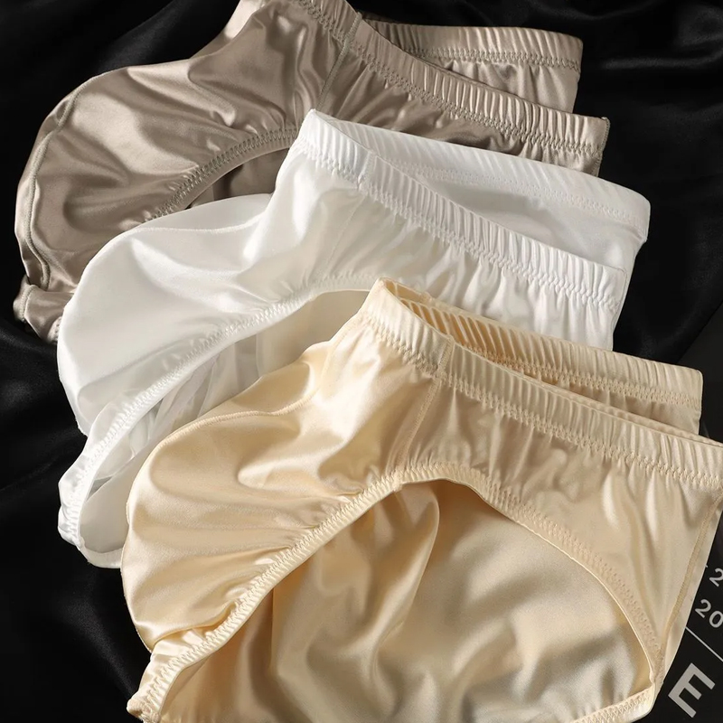 4 個メンズブリーフシャイニーサテンローライズセクシーな下着 - Boxer Shorts Modal のレビューと価格
